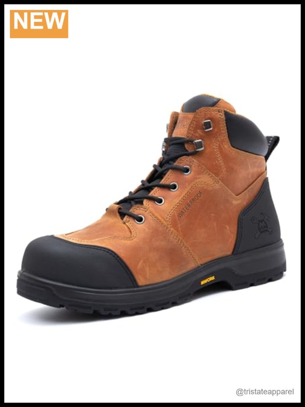 MWORK Men's 6" Waterproof Composite Toe Work Boots ASTM EH Rated